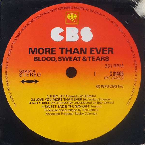 Blood - More Than Ever - Used Vinyl Record