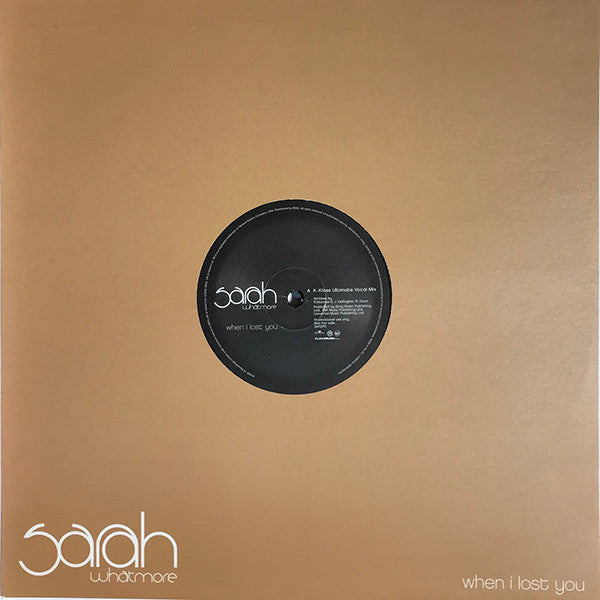 Sarah Whatmore - When I Lost You - Used Vinyl Record 12"