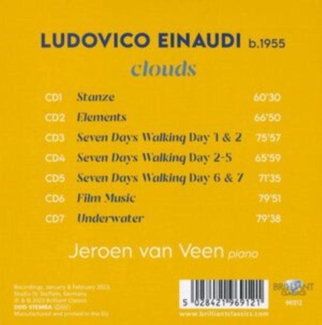 JEROEN VAN VEEN - LUDOVICO EINAUDI CLOUDS - CD