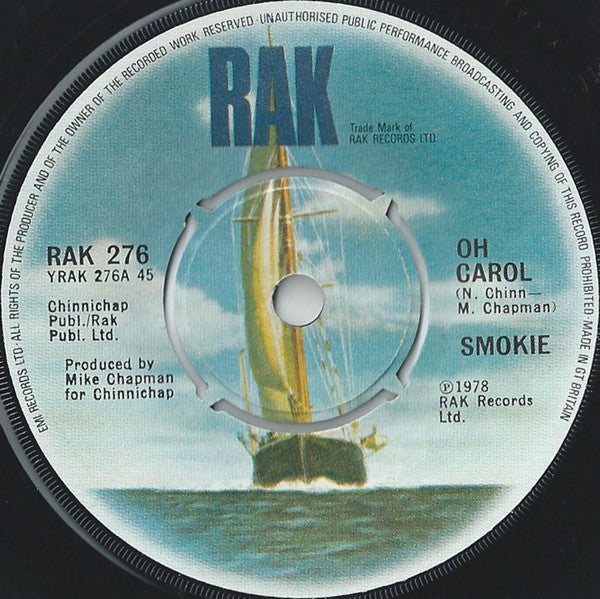 Smokie - Oh Carol - Used Vinyl Record 7"