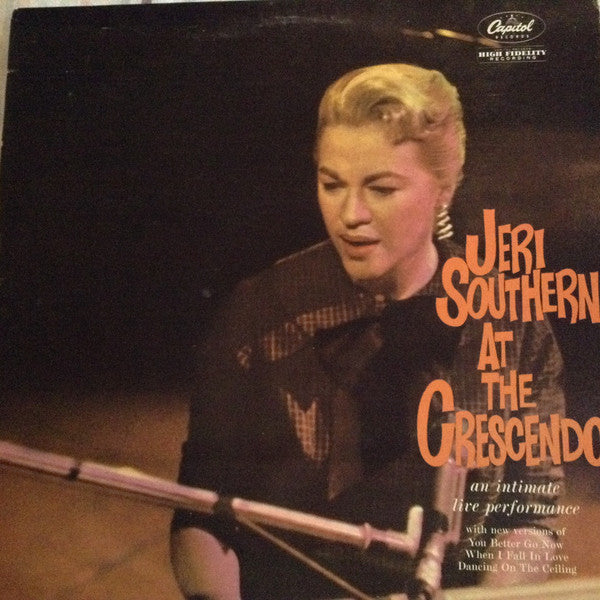 Jeri Southern - At The Crescendo - Used Vinyl Record