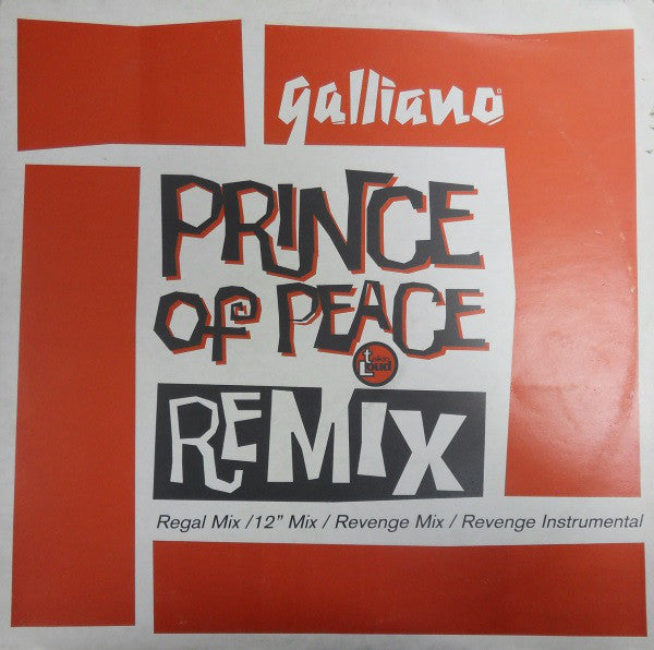 Galliano - Prince Of Peace (Remix) - Used Vinyl Record 12"