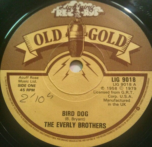 Everly Brothers - Bird Dog - Used Vinyl Record 7"