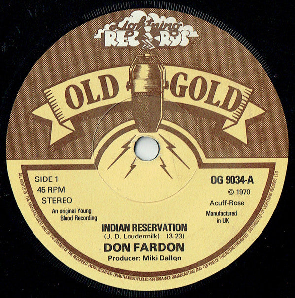 Don Fardon - Indian Reservation - Used Vinyl Record 7"