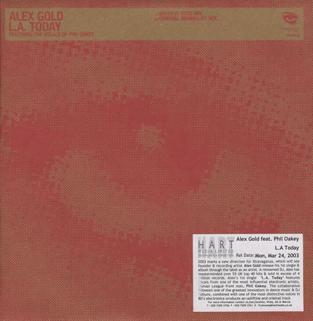 Alex Gold - L.A. Today - Used Vinyl Record 12"