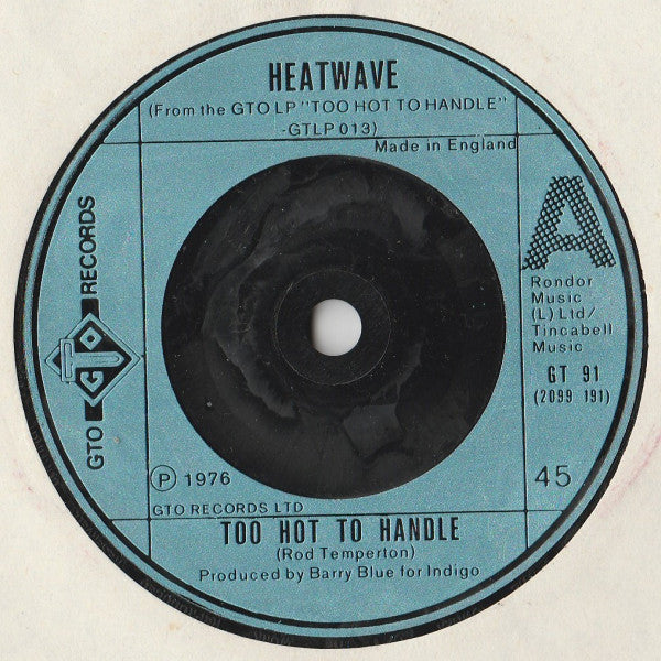 Heatwave - Too Hot To Handle - Used Vinyl Record 7"