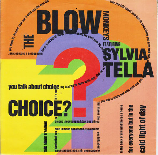 Blow Monkeys - Choice? - Used Vinyl Record 7"