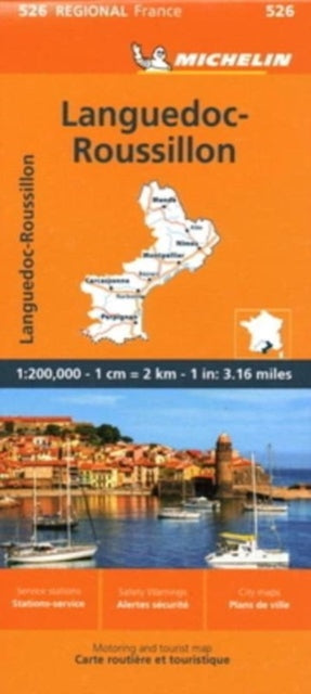 Michelin - Languedoc-Roussillon - Regional Map 526 - New Sheet map