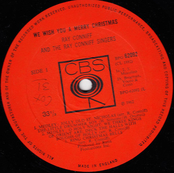 Ray Conniff And The - We Wish You A Merry Christmas - Used Vinyl Rec