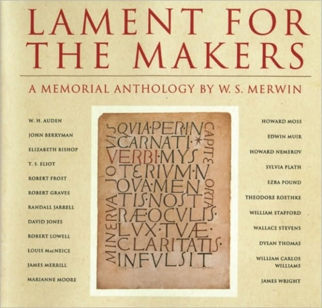 Merwin - Lament for the Makers A Memorial Anthology - New paperback o
