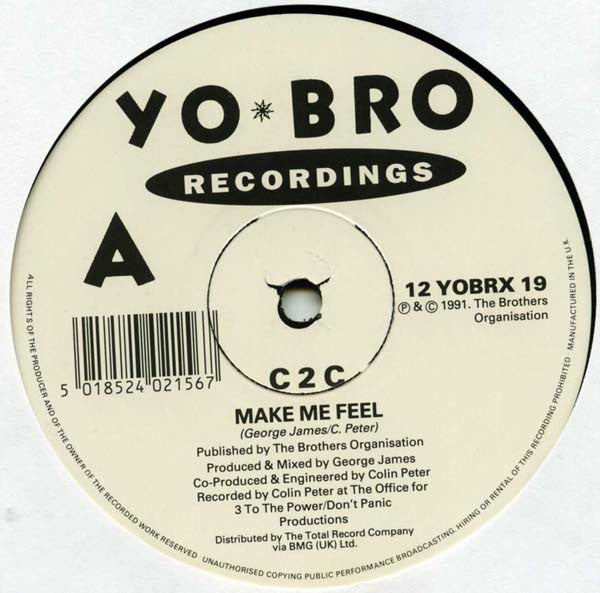 C2C - Make Me Feel - Used Vinyl Record 12"