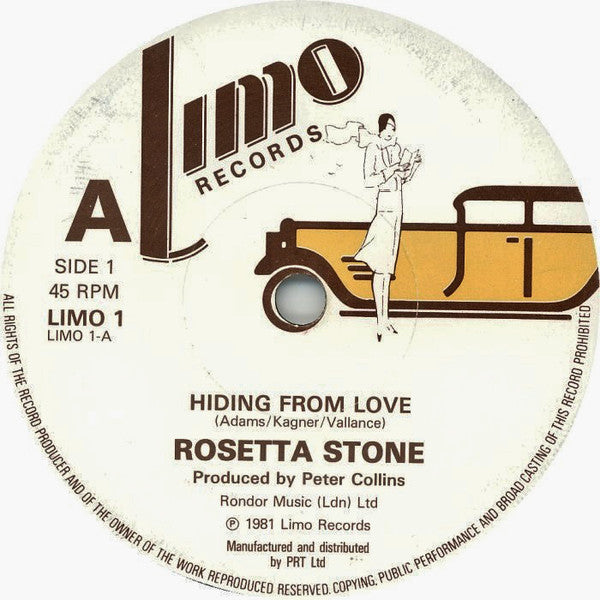 Rosetta Stone - Hiding From Love - Used Vinyl Record 7"