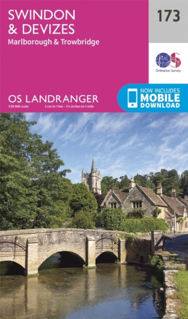 Ordnance Survey - Swindon, Devizes, Marlborough & Trowbridge : 173 - N