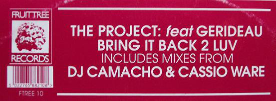 Project - Bring It Back 2 Luv - Used Vinyl Record 12"