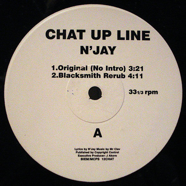 N'Jay - Chat Up Line - Used Vinyl Record 12"