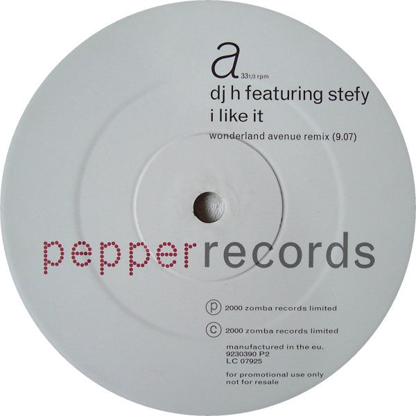 DJ H. Feat. Stefy - I Like It - Used Vinyl Record 12"