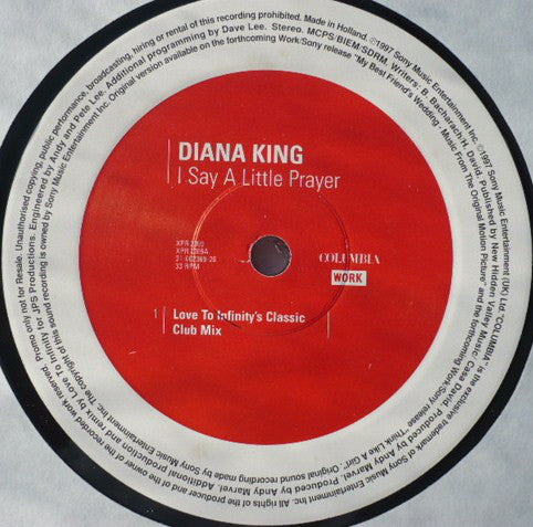 Diana King - I Say A Little Prayer - Used Vinyl Record 12"