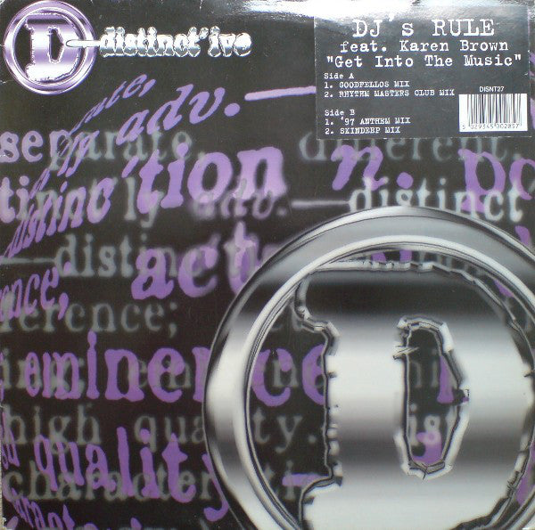 DJ's Rule - Get Into The Music - Used Vinyl Record 12"