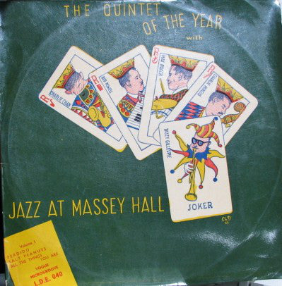 Quintet Of The Year - Jazz At Massey Hall Volume 1 - Used Vinyl Recor