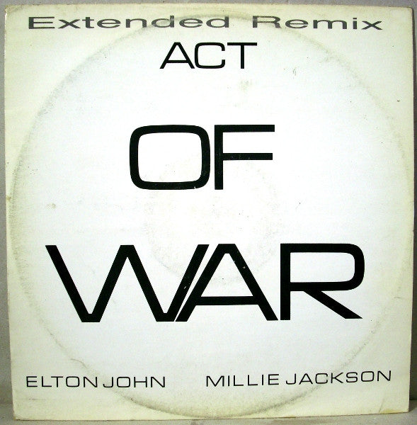 Elton John - Act Of War (Extended Remix) - Used Vinyl Record 12"