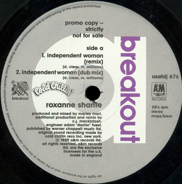 Roxanne Shante - Independent Woman - Used Vinyl Record 12"