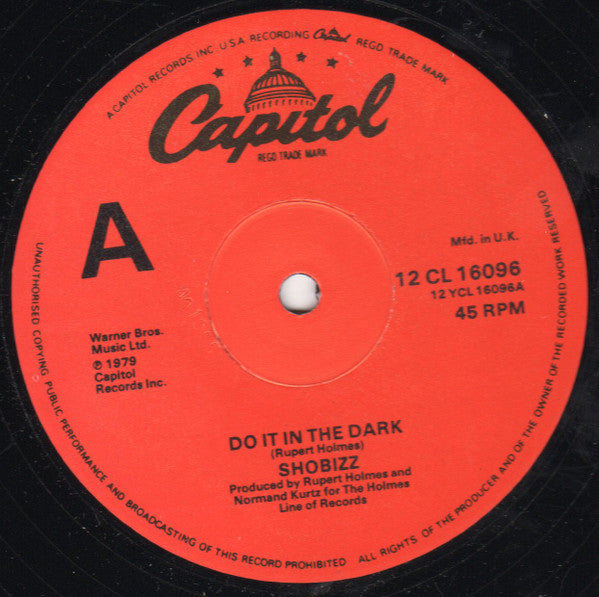 Shobizz - Do It In The Dark / We Are A Music Machine - Used Vinyl Rec