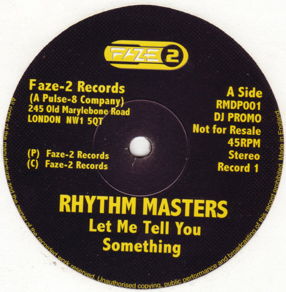 Rhythm Masters - Let Me Tell You Something & Hot - Used Vinyl