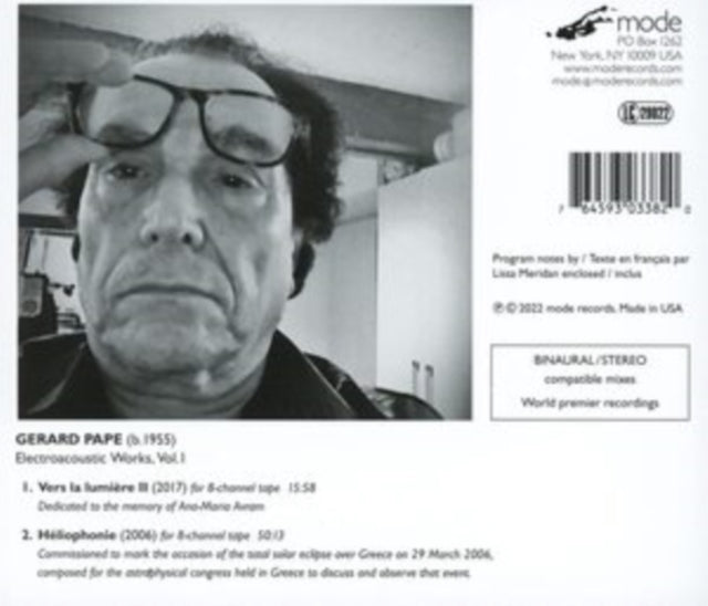 GERARD PAPE - ELECTROACOUSTIC W - CD