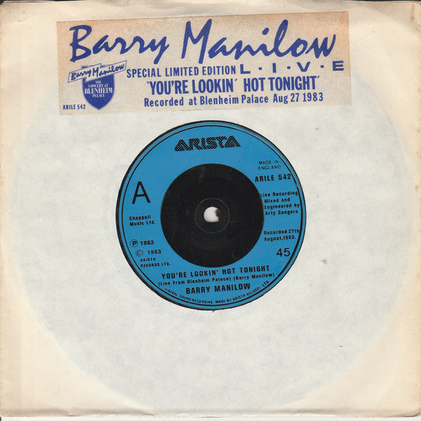 Barry Manilow - You're Lookin' Hot Tonight (Live) - Used Vinyl Record