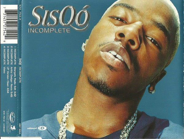 Sisqo - Incomplete - Used CD