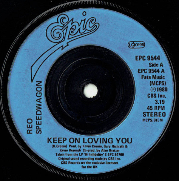 REO Speedwagon - Keep On Loving You - Used Vinyl Record 7"