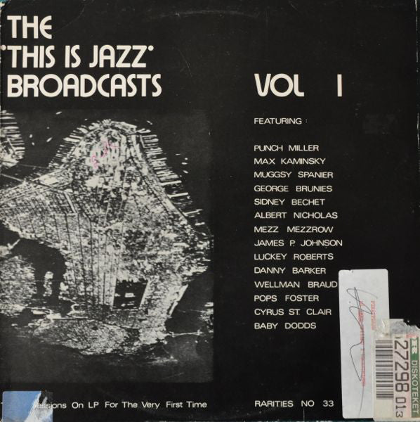Various - 'This Is Jazz' Broadcasts, Vol 1 - Used Vinyl Record