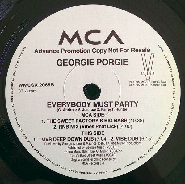 Georgie Porgie - Everybody Must Party (N° 2) - Used Vinyl Re