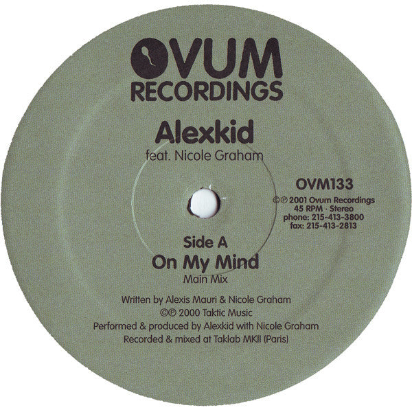 Alexkid - On My Mind - Used Vinyl Record 12"