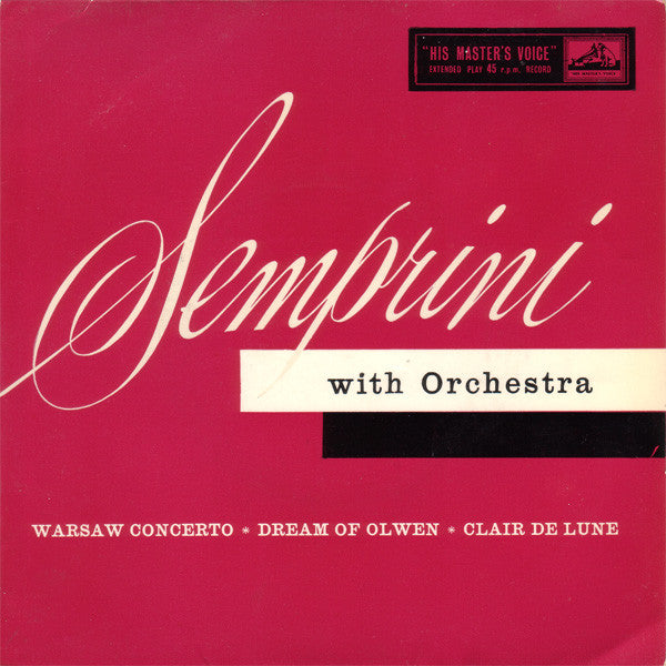 Alberto Semprini e l - Warsaw Concerto - Used Vinyl Record 7"