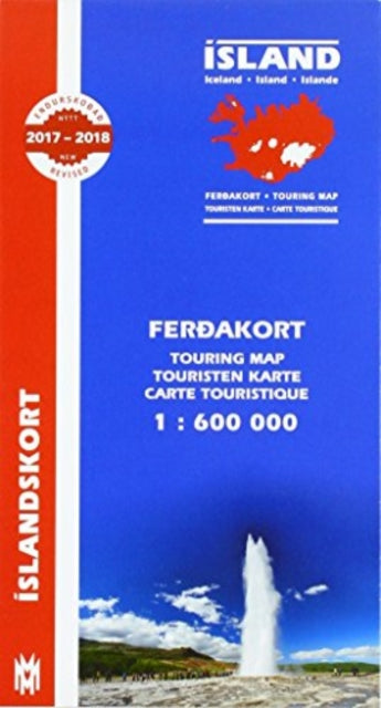 H H Hansen - Iceland Touring Map for drivers and tourists 1:600 000 -
