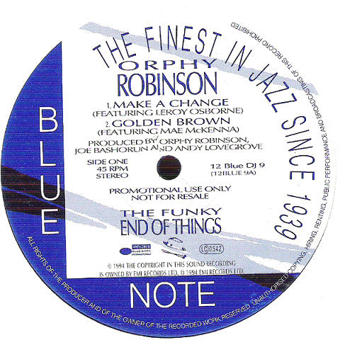 Orphy Robinson - Funky End Of Things - Used Vinyl Record 12"