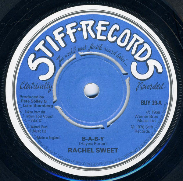 Rachel Sweet - B-A-B-Y - Used Vinyl Record 7"