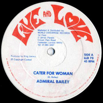 Admiral Bailey - Cater For Woman - Used Vinyl Record 12"