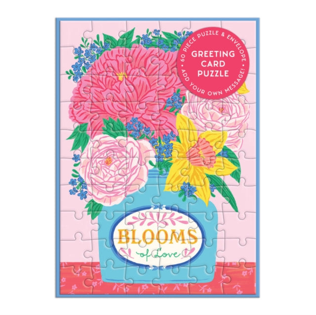 Galison - Blooms of Love Greeting Card Puzzle - Jigsaw Puzzle
