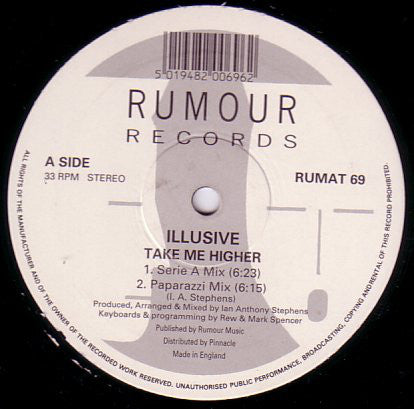 Illusive - Take Me Higher - Used Vinyl Record 12"