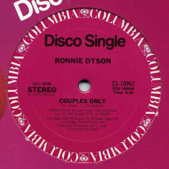 Ronnie Dyson - Couples Only - Used Vinyl Record 12"