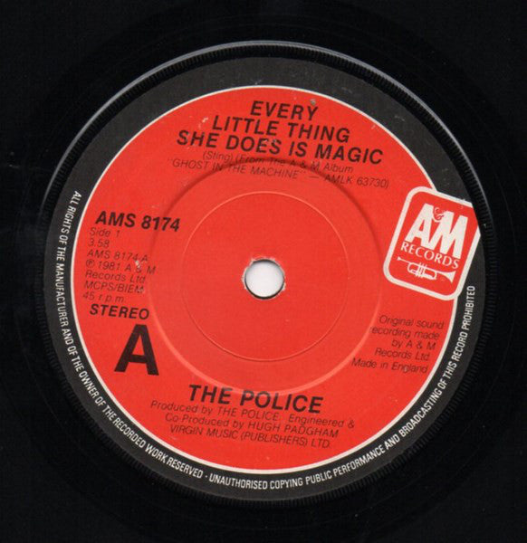 Police - Every Little Thing She Does Is Magic - Used Vinyl Record 7"