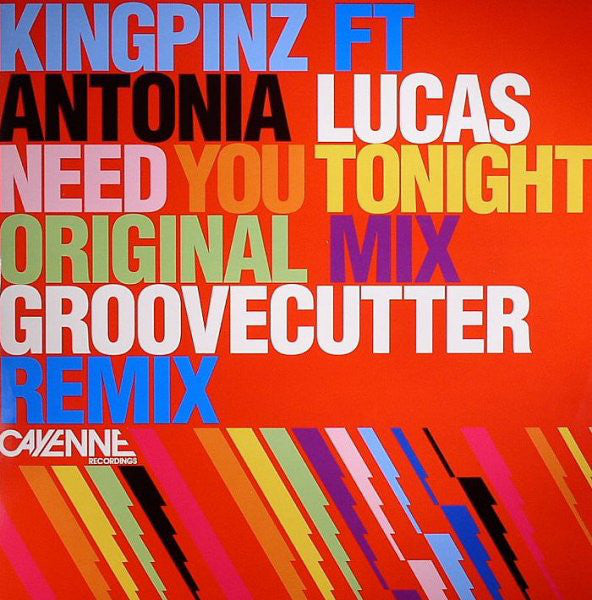 Kingpinz - Need You Tonight - Used Vinyl Record 12"