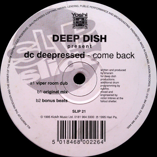 Deep Dish - Come Back - Used Vinyl Record 12"