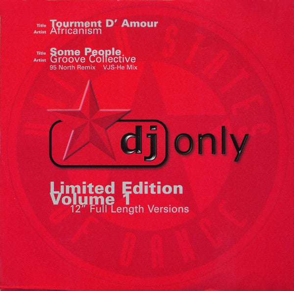 Africanism - Tourment D'Amour / Some People (DJ Only Vol. 1) - Used V