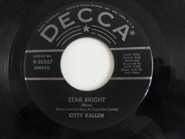 Kitty Kallen - Star Bright - Used Vinyl Record 7"
