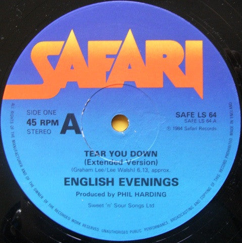 English Evenings - Tear You Down - Used Vinyl Record 12"
