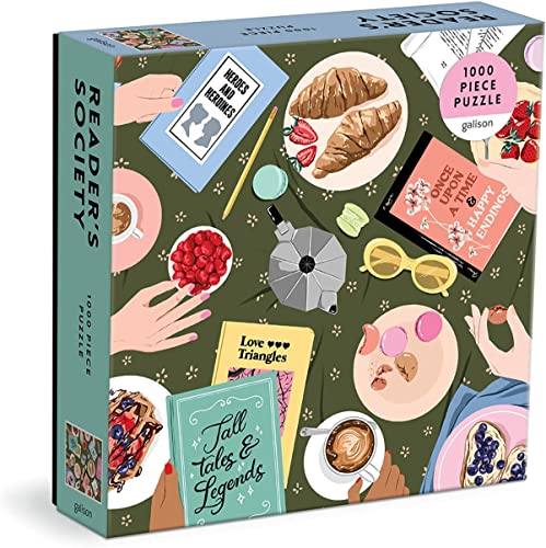 Galison - Reader's Society 1000 Piece Puzzle in Square Box - New J