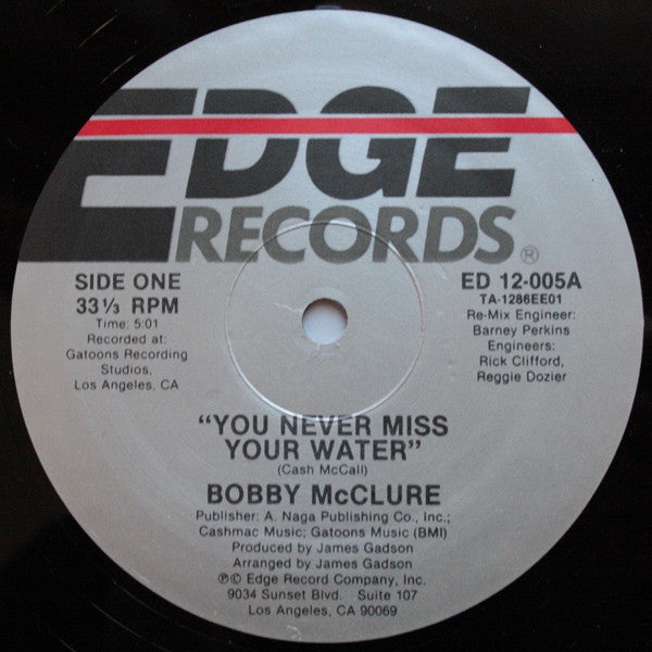 Bobby McClur - You Never Miss Your Water - Used Vinyl Record 12"